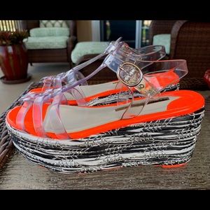 SOPHIA WEBSTER Suki Jelly Platform Wedge Sandal